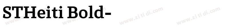 STHeiti Bold字体转换
